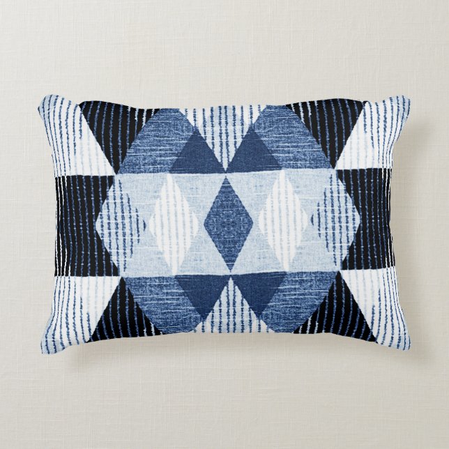 Geometric Repeat: Textured Background. Decorative Cushion (Front)