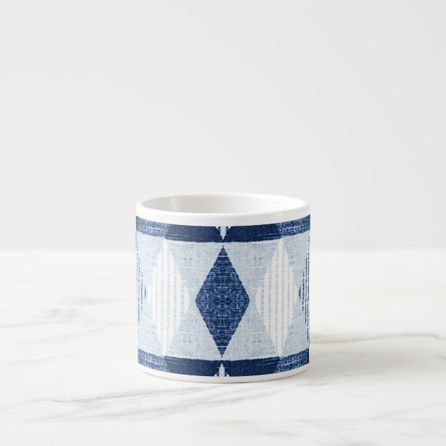 Geometric Repeat: Textured Background. Espresso Cup (Front)