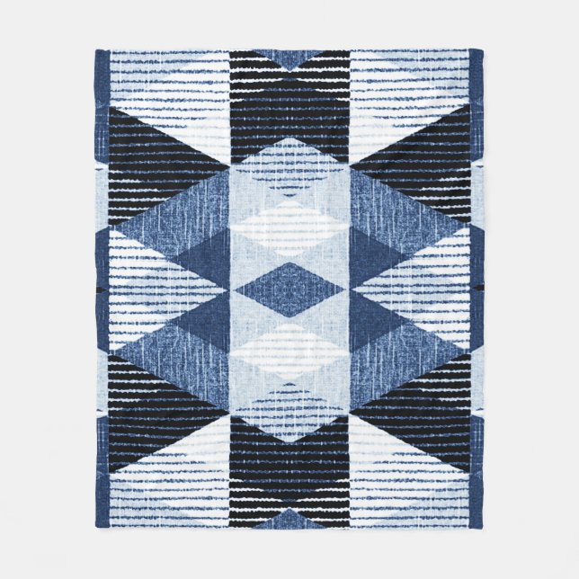 Geometric Repeat: Textured Background. Fleece Blanket (Front)