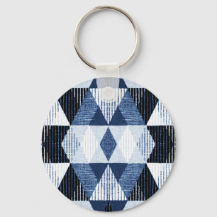 Geometric Repeat: Textured Background. Key Ring