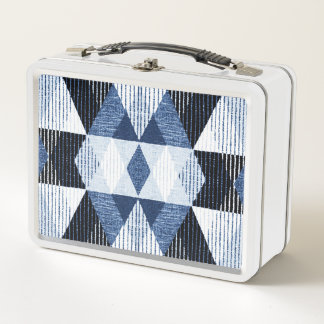 Geometric Repeat: Textured Background. Metal Lunch Box