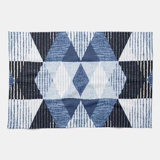 Geometric Repeat: Textured Background. Tea Towel (Horizontal)