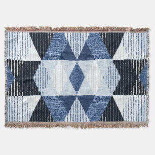 Geometric Repeat: Textured Background. Throw Blanket