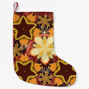 Geometric repeating seamless pattern with hexagon  small christmas stocking