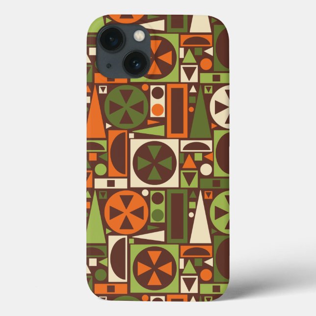 Geometric Retro 50s Mid-Century Modern Abstract Case-Mate iPhone Case (Back)
