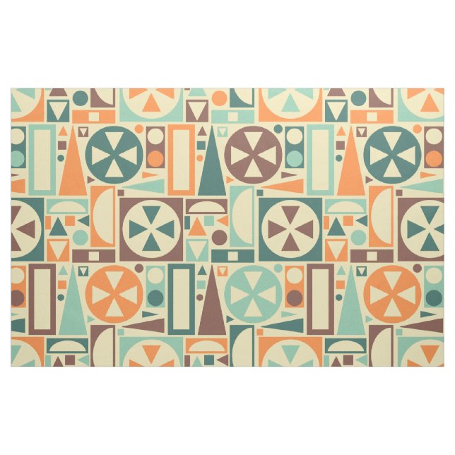 Geometric Retro 50s Mid-Century Modern Abstract Fabric (Fat Quarter)