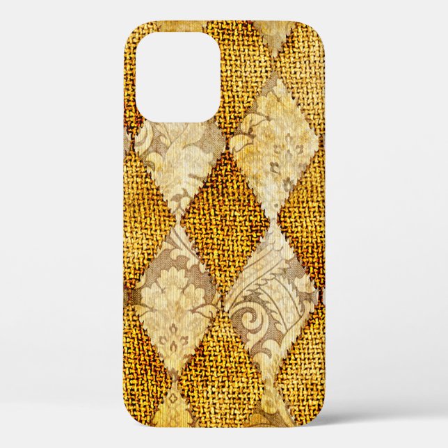 geometric retro background in golden colours Case-Mate iPhone case (Back)