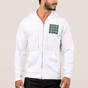 Geometric Retro Circles Pattern Hoodie
