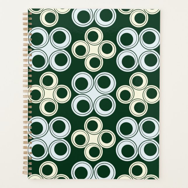 Geometric Retro Circles Pattern Planner (Front)