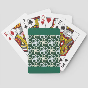 Geometric Retro Circles Pattern Playing Cards