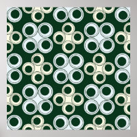 Geometric Retro Circles Pattern