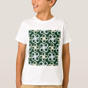 Geometric Retro Circles Pattern T-Shirt