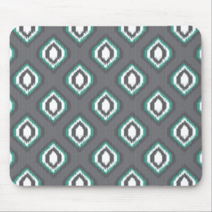 Geometric retro ikat tribal pattern mouse mat