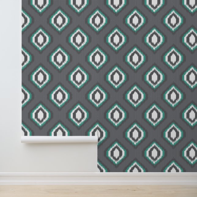 Geometric retro ikat tribal pattern wallpaper (Application)