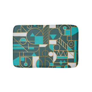 Geometric Retro: Minimalist Artwork Poster. Bath Mat