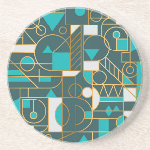Geometric Retro: Minimalist Artwork Poster. Coaster