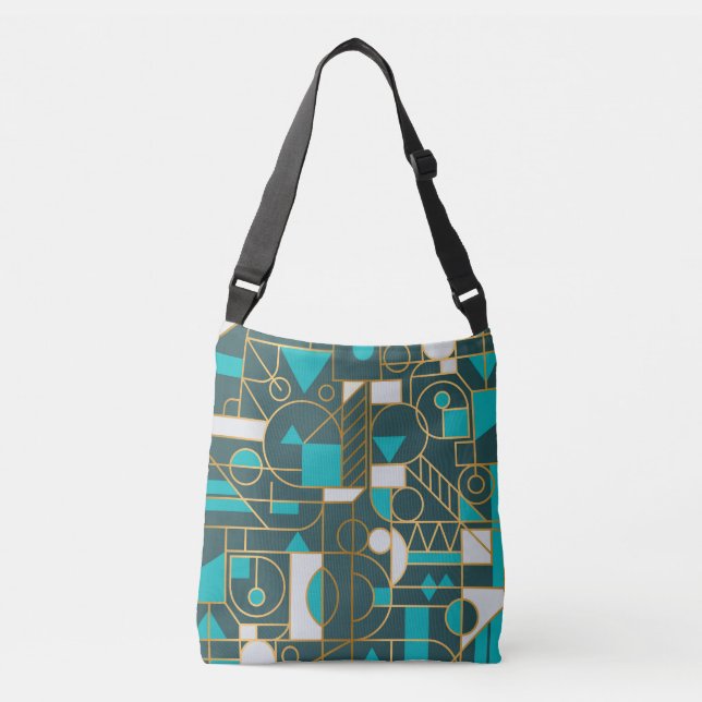 Geometric Retro: Minimalist Artwork Poster. Crossbody Bag (Front)