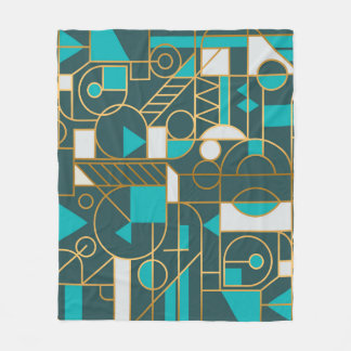 Geometric Retro: Minimalist Artwork Poster. Fleece Blanket