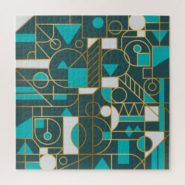 Geometric Retro: Minimalist Artwork Poster. Jigsaw Puzzle (Vertical)