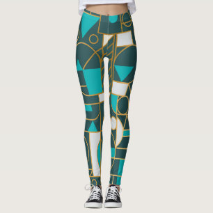 Geometric Retro: Minimalist Artwork Poster. Leggings