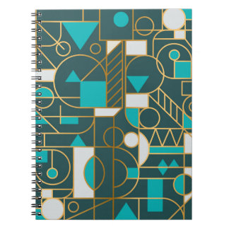 Geometric Retro: Minimalist Artwork Poster. Notebook