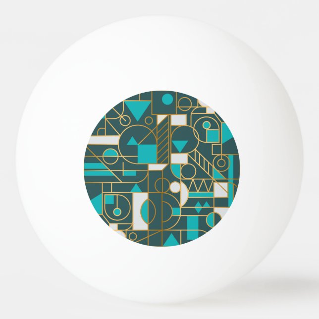 Geometric Retro: Minimalist Artwork Poster. Ping Pong Ball (Front)