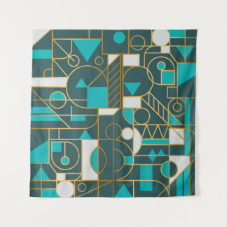 Geometric Retro: Minimalist Artwork Poster. Tapestry
