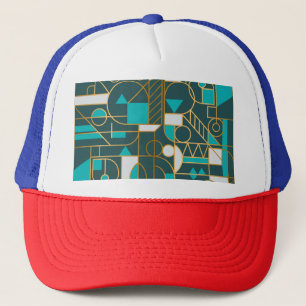 Geometric Retro: Minimalist Artwork Poster. Trucker Hat
