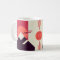 Geometric Retro Mountain Sunrise Initials Coffee