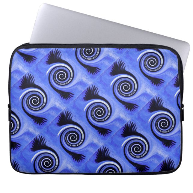 Geometric Retro Pattern Eagle Wings  Laptop Sleeve (Front)