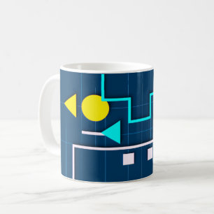 Geometric Retro Tech Coffee Mug