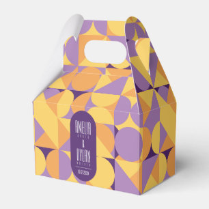 Geometric Retro Vibes Autumn colour Favour Boxes