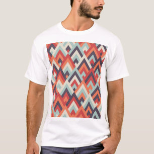 Geometric Rhombus: Vintage Colourful Pattern. T-Shirt