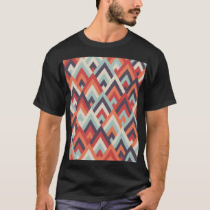 Geometric Rhombus: Vintage Colourful Pattern. T-Shirt