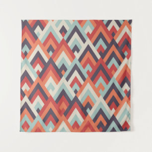 Geometric Rhombus: Vintage Colourful Pattern. Tapestry