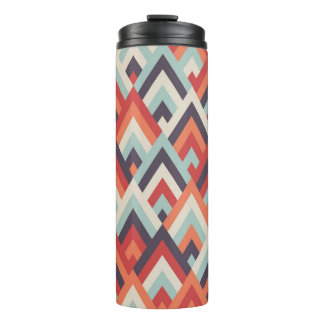Geometric Rhombus: Vintage Colourful Pattern. Thermal Tumbler