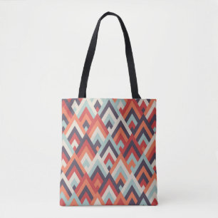 Geometric Rhombus: Vintage Colourful Pattern. Tote Bag