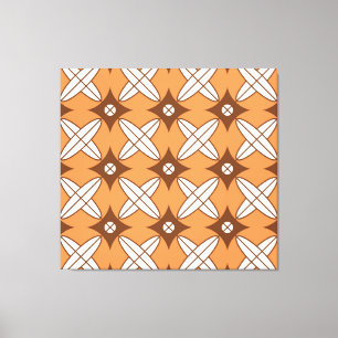 Geometric rhombus, vintage seamless pattern. canvas print