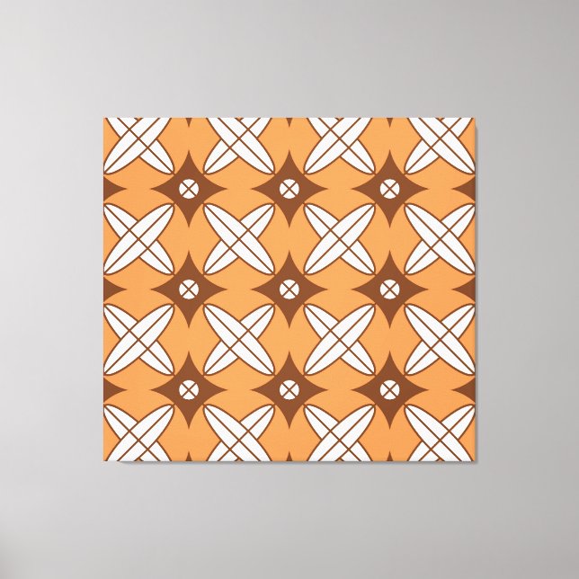 Geometric rhombus, vintage seamless pattern. canvas print (Front)