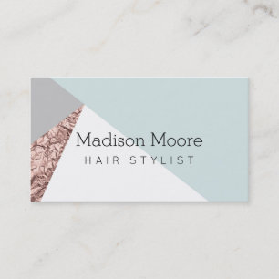 Geometric Rose Gold Business Card