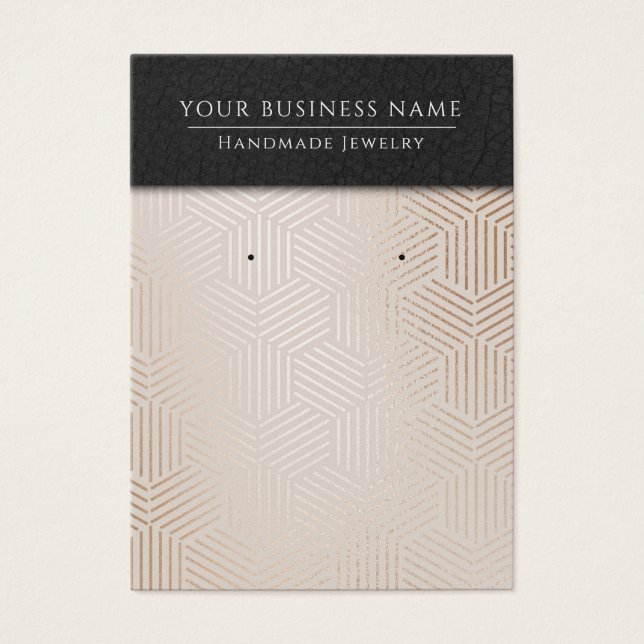 Geometric Rose Gold Earring Display Cards (Front)