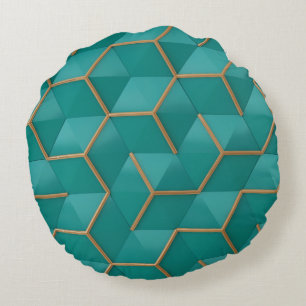 geometric round cushion