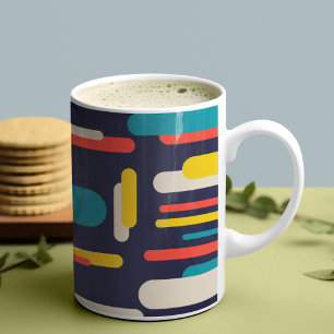 Geometric Rounded Rectangle Pattern Coffee Mug