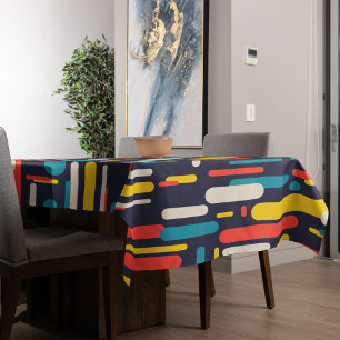 Geometric Rounded Rectangle Pattern  Tablecloth