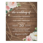 Geometric Rustic Romance Blush Floral Wedding