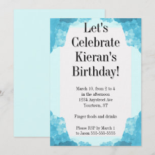 Geometric Sea Adult Birthday Party Invitation