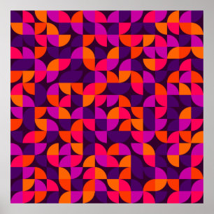 Geometric seamless pattern. Abstract vintage vinta Poster