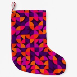Geometric seamless pattern. Abstract vintage vinta Small Christmas Stocking