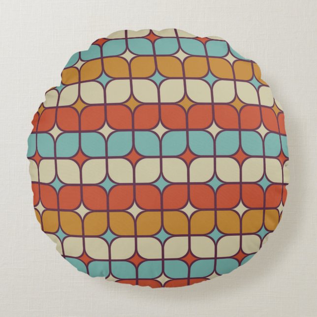 geometric seamless pattern background round cushion (Front)