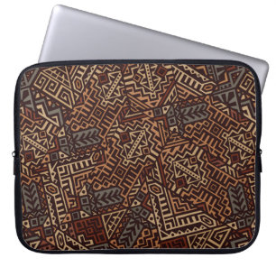 Geometric seamless pattern created in trendy ethni laptop sleeve